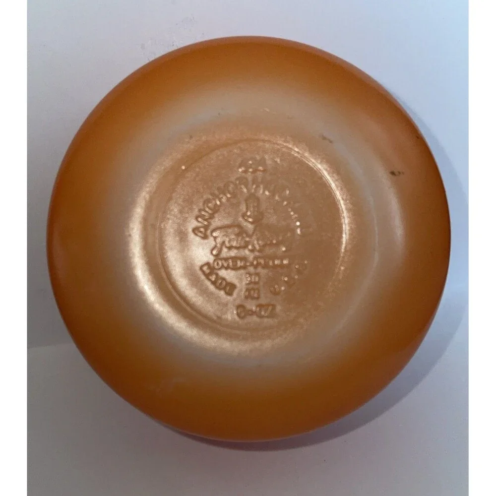 Vintage Anchor Hocking Fire-King Orange 6 Oz Chili Custard Bowl Oven Proof